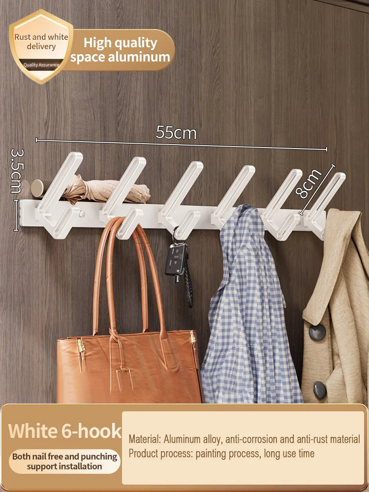 patère pour porte blanche 6  crochets