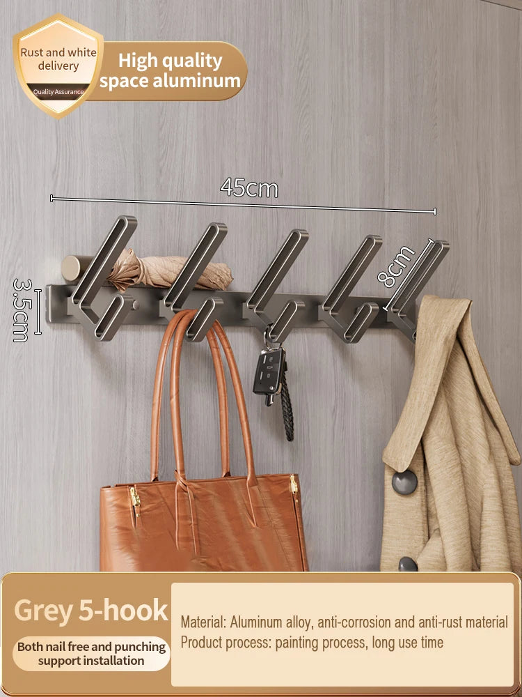 patère pour porte grise 5 crochets