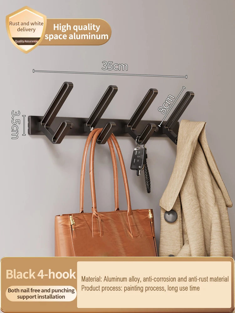 patère pour porte noire 3 crochets