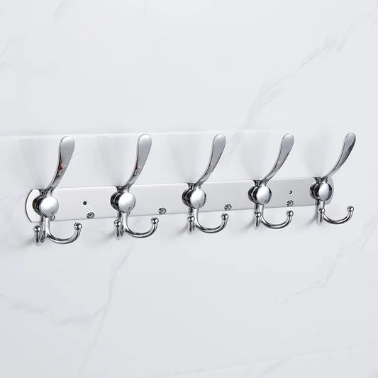 porte manteau 5 patères argent