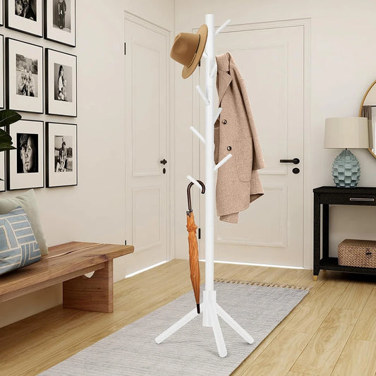 porte manteau arbre sur pied blanc