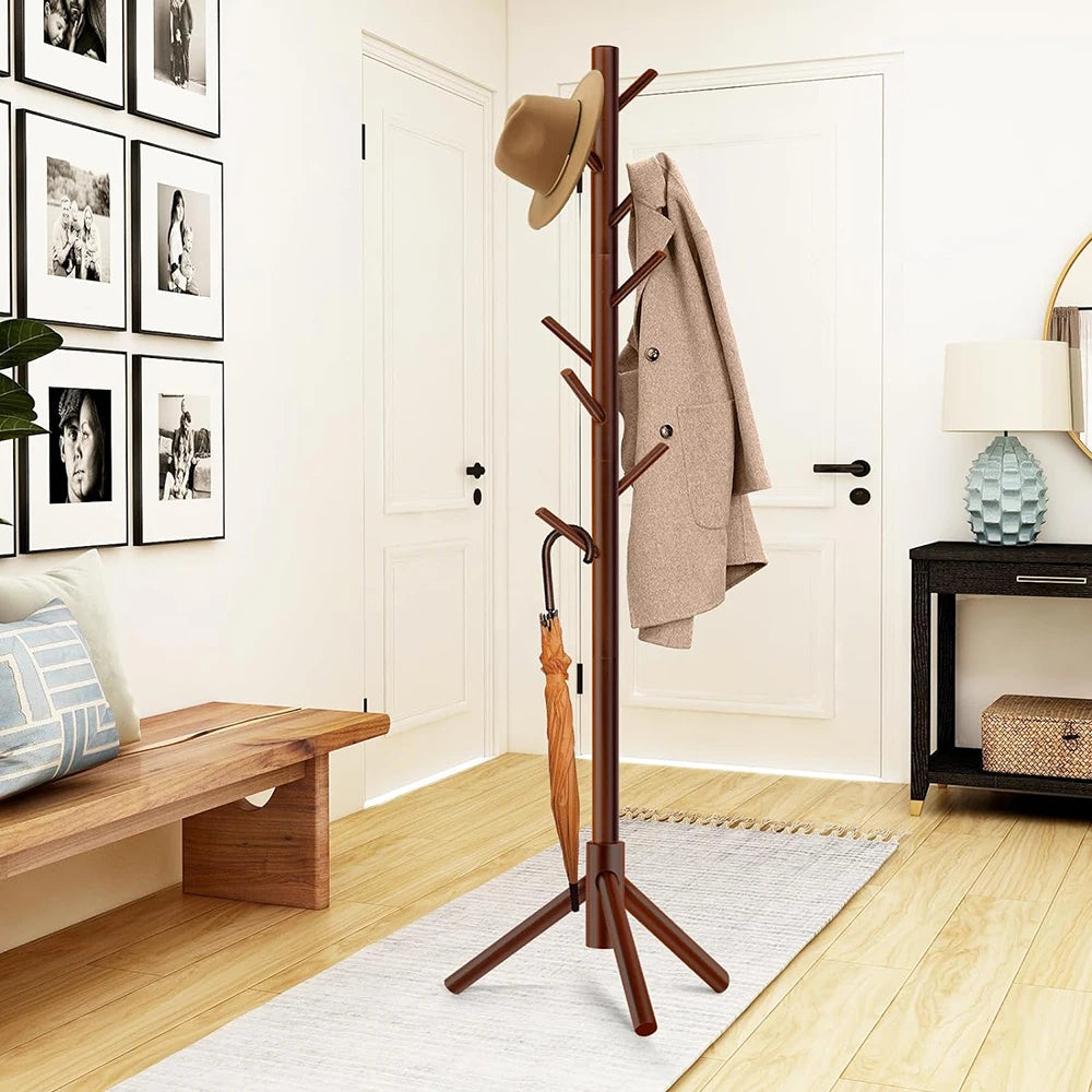 porte manteau arbre sur pied chocolat