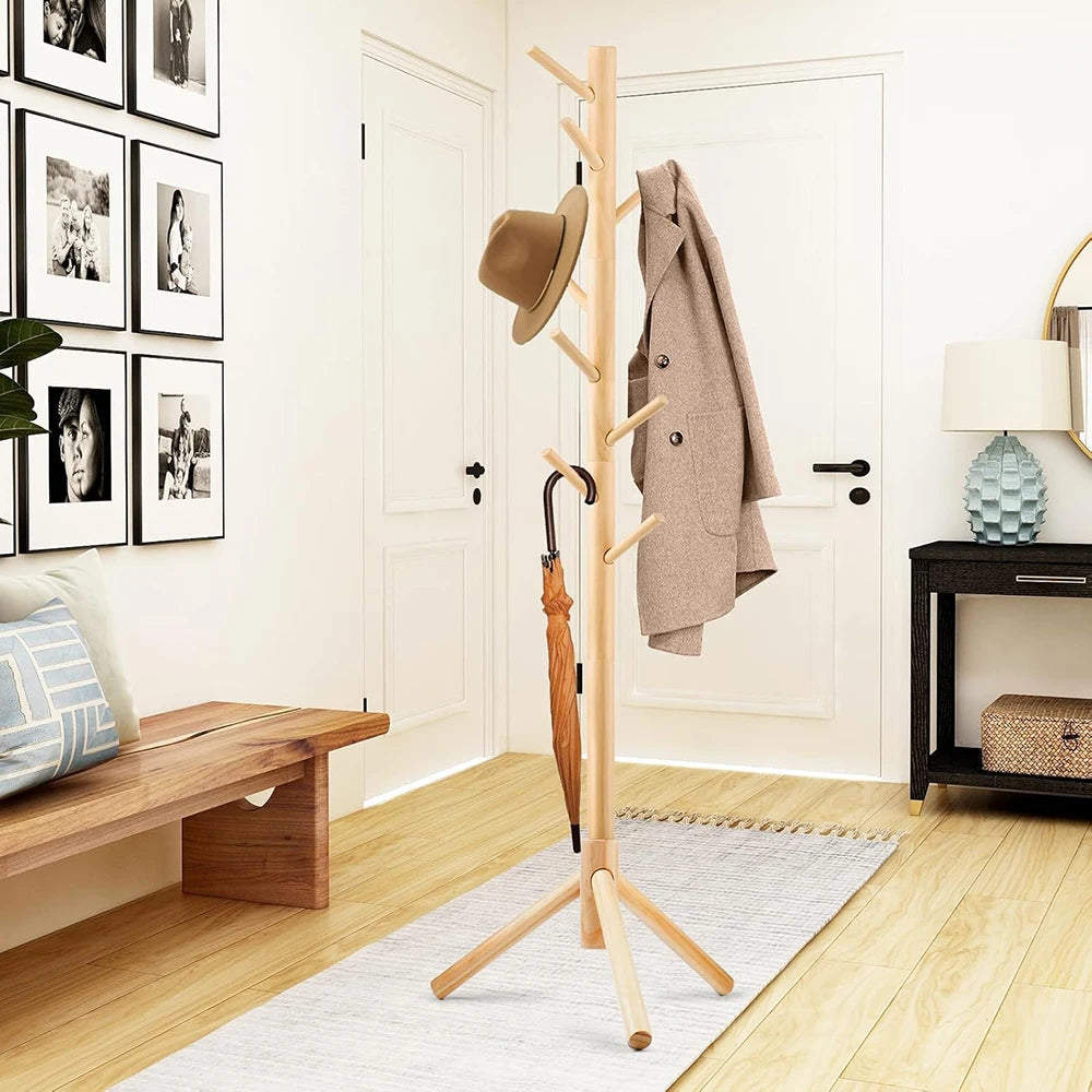 porte manteau arbre sur pied naturel