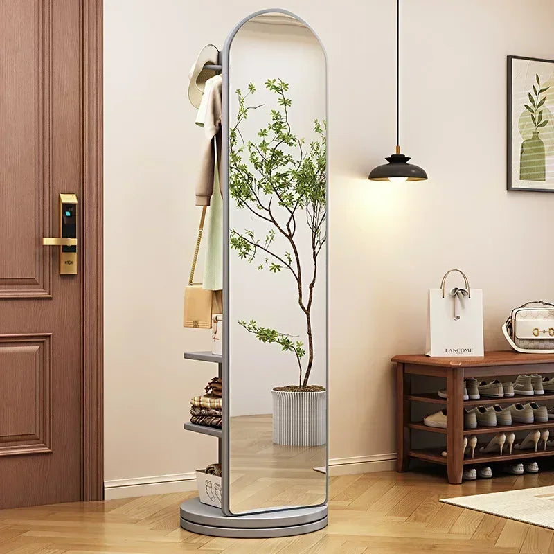 porte manteau avec miroir gris 50 cm