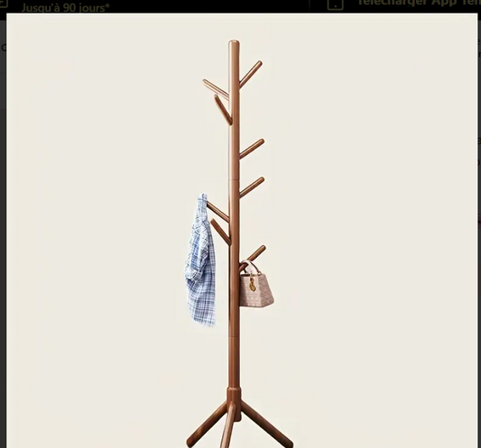Porte manteau en bois sur pied