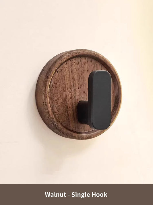 porte manteau individuel bois noir 1