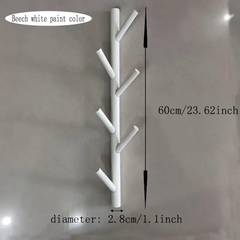 porte manteau mural  arbre blanc