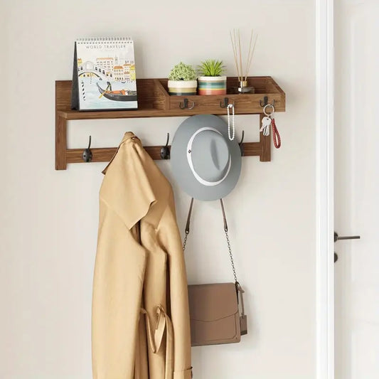 porte manteau mural avec etagere