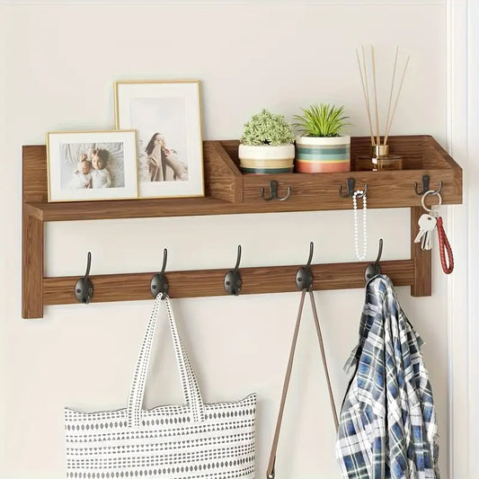 porte manteau mural avec etagere 2