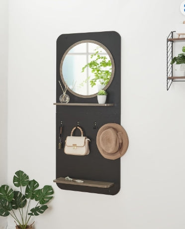 porte manteau mural avec miroir