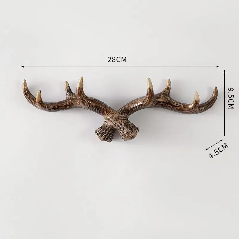 porte manteau mural bois de cerf modèle 3