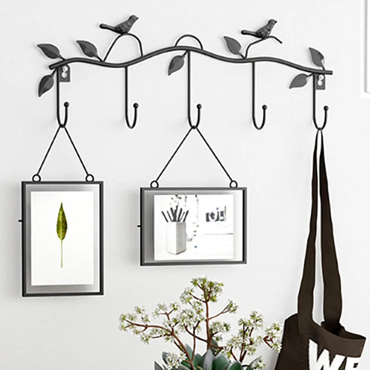 porte manteau mural horizontal noir
