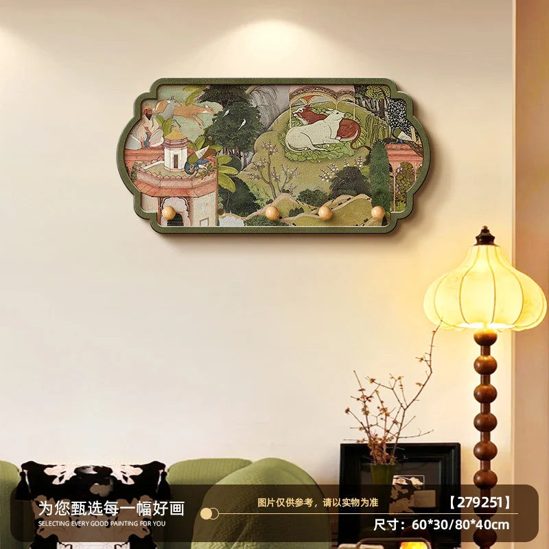 porte manteau mural original en bois style 3