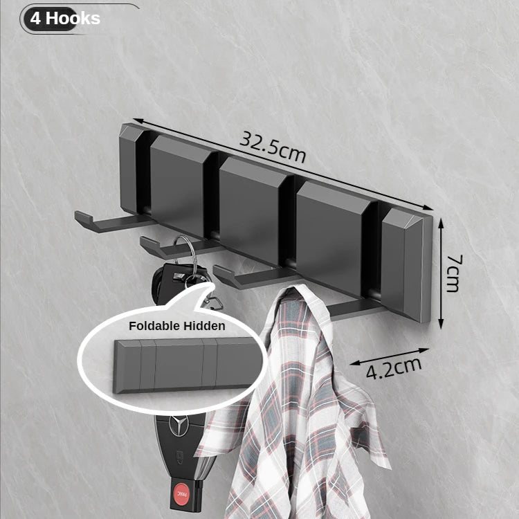 porte manteau mural pour salle de bain gris 4 crochets