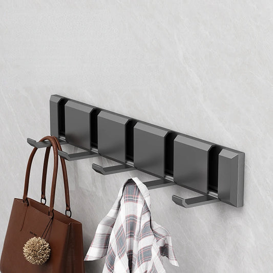 porte manteau mural pour salle de bain gris 5 crochets