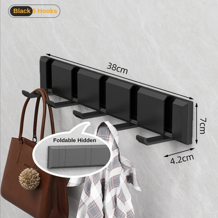 porte manteau mural pour salle de bain noir 5 crochets
