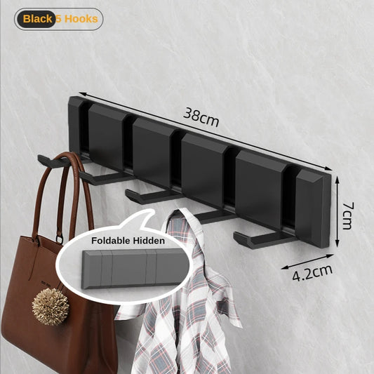 porte manteau mural pour salle de bain noir 5 crochets