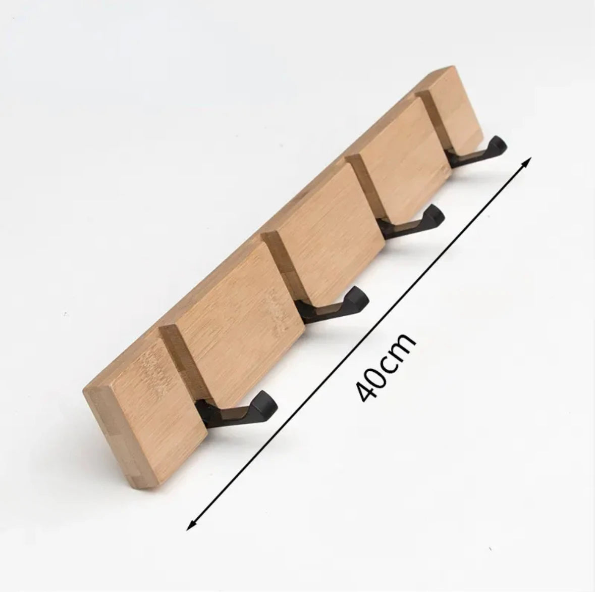 porte manteau mural rabattable naturel 4 crochets