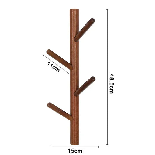 porte manteau mural style scandinave chocolat