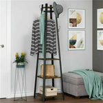 Porte manteau noir et bois - Vignette | Ma boutique