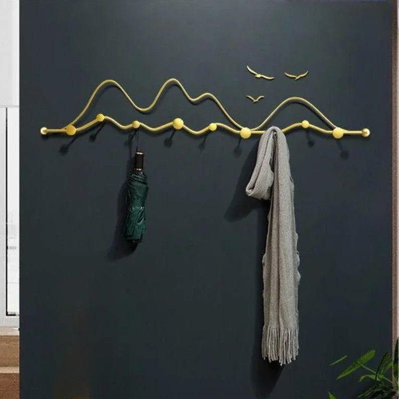 porte manteau patere design doré