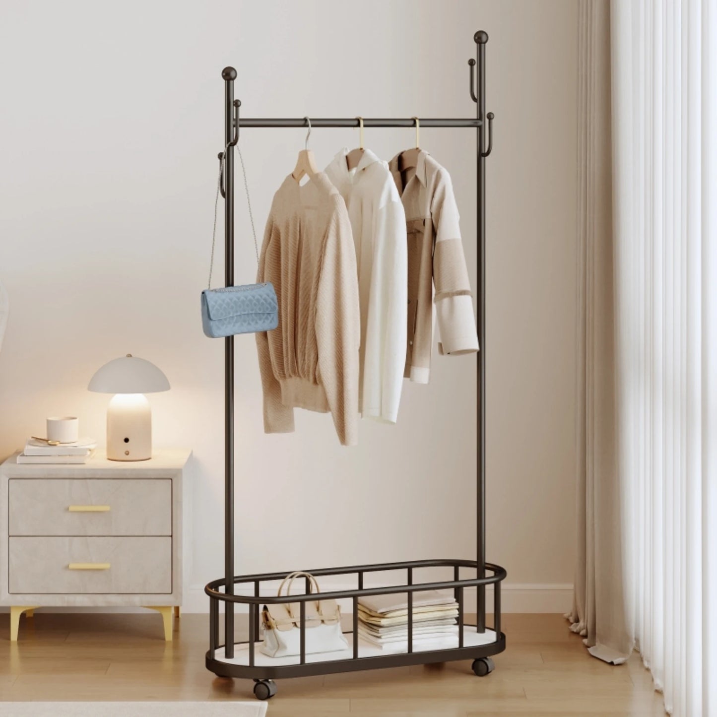 porte manteau pour chambre adulte modèle noir 2