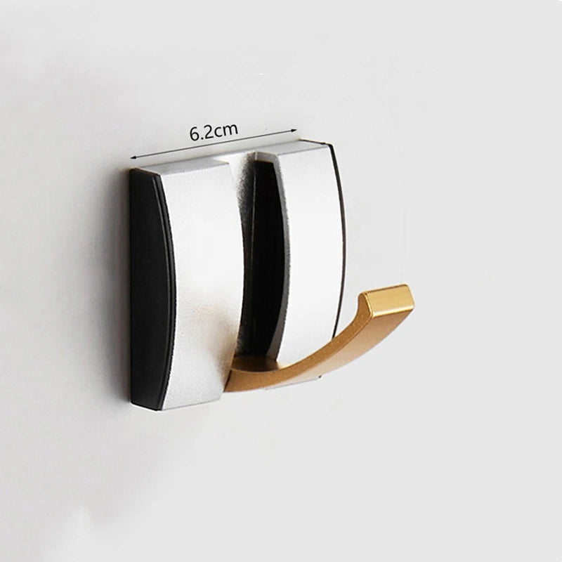 porte manteau salle de bain design argent 1 crochet