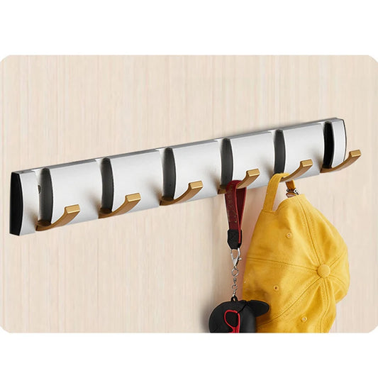 porte manteau salle de bain design argent 6 crochets