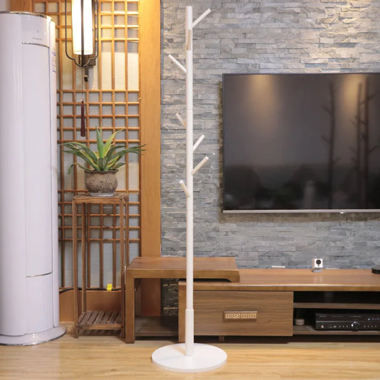 porte manteau sur pied design scandinave blanc ivoire