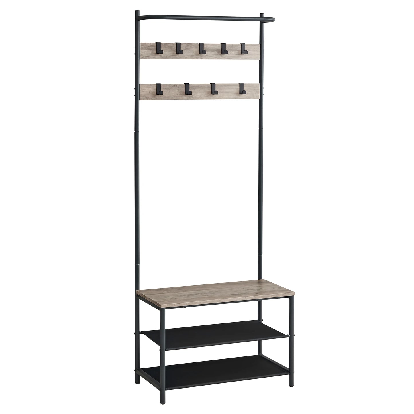 porte manteau vestiaire d'entrée gris et noir